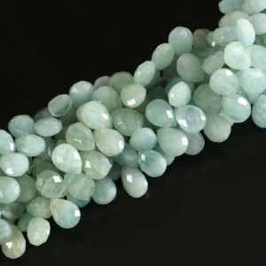 Natural Aquamarine Faceted Pear Shape Gemstone <b>Beads</b> Loose Aquamarine <b>Beads</b> for Jewelry Making Wholesale Gemstone <b>Beads</b> Bulk - Product Image 1