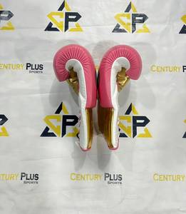 Nouvelles gants de boxe en cuir véritable de vachette, design élégant, haute qualité, blanc, rose, doré, avec lacets, logo personnalisé, pour l'entraînement. - Product Image 6