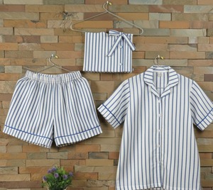 Conjunto de Pijama Corto con Cierre de Botones y Mangas Cortas, Personalizado para Mujer, en Modal y Algodón, con Estampado a Mano - Product Image 2