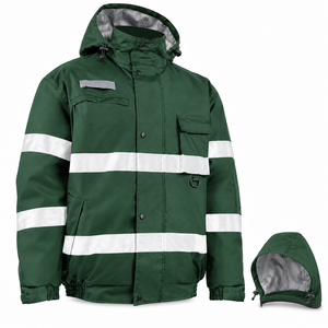 Chaqueta de Trabajo Reflectante para Hombre OEM, Mangas Acolchadas, Forro Polar, Uniforme de Mantenimiento para Exteriores, Personalización de Marca, Uniforme de Equipo - Product Image 2