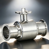 Vanne à boisseau sphérique sanitaire en acier inoxydable 304 316L de qualité alimentaire, à raccord Tri-Clamp, 2 pouces DN50 ISO5211, plateforme haute 1000WOG, vente en gros, usine OEM