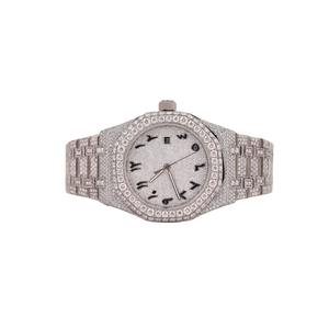 Reloj de Diamantes VVS Moissanite, Reloj de Pulsera Automático de Acero Inoxidable con Estilo Elegante y Moderno - Product Image 1