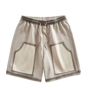 Shorts en jean baggy noirs personnalisés pour hommes, avec rivets, coupe large, style streetwear, effet usé, surdimensionnés, OEM ODM, vente en gros - Product Image 6