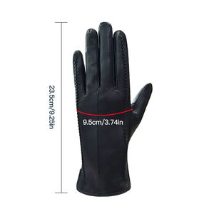 Proveedor al por Mayor de Guantes de Piel de Cabra Genuina, Cálidos, Unisex, Clásicos, Forrados de Lana, Transpirables, de Secado Rápido, para Todas las Temporadas - Product Image 4