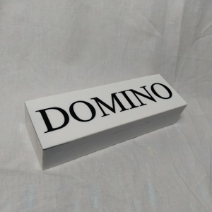Caja de Almacenamiento para Dominó Contemporánea en Acabado Blanco, Estuche Organizador de Dominó de Madera Sólida para el Hogar, la Oficina y como Regalo - Product Image 2
