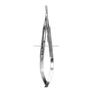 Portaagujas de Microcirugía Curvos de Acero Inoxidable Alemán VERITAS (15 cm) - Instrumentos Quirúrgicos para Sutura |   Kit de sutura, instrumento médico - Product Image 1