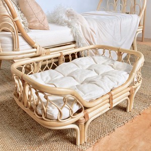 เตียงสุนัขหวายสานมือธรรมชาติพร้อมเบาะนอน - Product Image 3