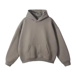 <b>Men's</b> Hooded Sweatshirt Solid Color Oversized Casual <b>Pullover</b> With Pocket Knitted French Terry Autumn Wear <b>pullover</b> Knitted - Product Image 1