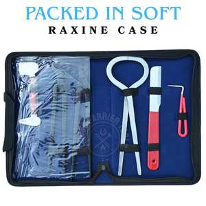 Ensemble d'outils de fermeur en gros pour pince à crins double face, cisaille à crins noire, testeur de crins, couteau à dégrossir les crins, extracteur de clous et outil de ramassage - Product Image 6