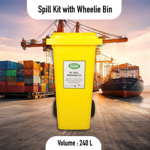 Kit de déversement d'hydrocarbures de 240 litres en bac à roulettes pour plateformes offshore, sites de forage et intervention d'urgence sur les pipelines - Product Image 2