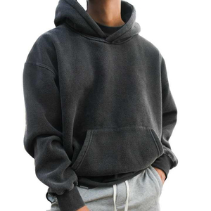 เสื้อฮู้ดดี้ลักซ์ชัวรี่แบบฟอกสี 430 GSM ผ้าฝ้ายหนาน้ำหนักมาก ทรงโอเวอร์ไซส์ สไตล์วินเทจ สตรีทแวร์ รับสกรีนโลโก้ เสื้อสเวตเชิ้ตสำหรับผู้ชาย คุณภาพพรีเมียม - Product Image 5