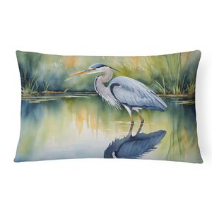 Blue Heron Stalking Prey 7505 12H x 16W Cojín decorativo lavable para interior/exterior para sofá y cama - Product Image 1