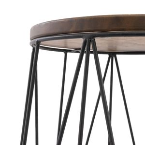 Support pour plantes en bois d'acacia avec structure en métal thermolaqué 16,3" x 16,3" x 18,9" - Product Image 3