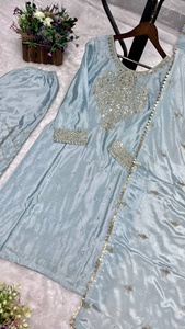 NEW READY WEAR 3 PIECE SALWAR KAMEEZ FANCY <b>KURTI</b> PLAZZO DUPATTA EMBROIDERY SEQUENCE WORK MODERN PARTY WEDDING ALL SEASONS FATEMA - Product Image 6