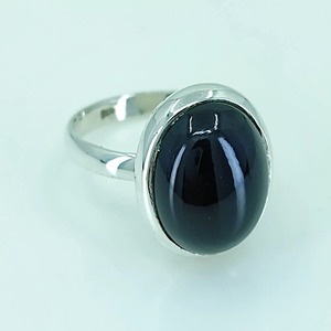 Black Onyx <b>Ring</b> 925 Sterling <b>Silver</b> Handmade Boho <b>Statement</b> Promise <b>Ring</b> for Women Natural Oval Black Onyx <b>Ring</b> July Birthstone - Product Image 2