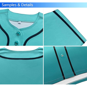 Maillot de baseball court unisexe personnalisé en maille respirante avec boutons sur le devant style rétro - Product Image 4