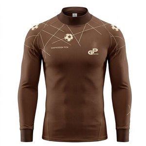 Camiseta de compresión de secado rápido con control de humedad para fútbol, entrenamiento físico, entrenamiento intenso y actividades deportivas - Product Image 1