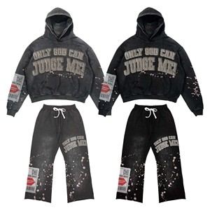 Ensembles de survêtements pour hommes grandes tailles en molleton de coton épais de haute qualité, prix abordable - Product Image 4