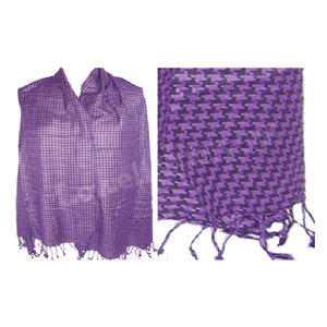 Elegant Houndstooth Rayon Scarf / Viscose Scarf Lightweight Luxury Fashion Accessory for Women Soft Breathable Printed Wrap - Product Image 2