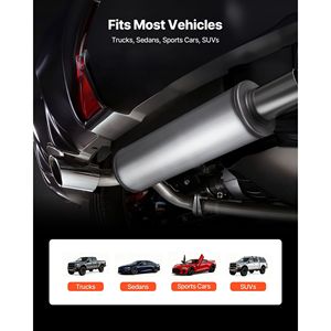 Silenciador de escape de 4 pulgadas de entrada, 30 pulgadas de longitud total, de acero inoxidable, resonador universal para sistemas de escape de ajuste de carrocería, 30 Exhaust - Product Image 6