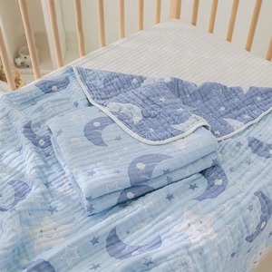 Couverture pour bébé nouveau-né en mousseline de coton biologique tissée douce, couverture pour bébé en coton personnalisée à séchage rapide - Product Image 4
