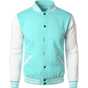 Unisex Varsity Baseball Jacket Vintage Casual College Streetwear Slim Fit <b>Winter</b> Warm Basketball <b>Coats</b> Geometric Stand Collar - Product Image 2