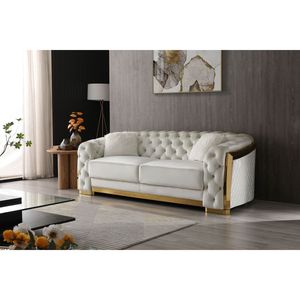 Divano Lexi G0597A S Avorio, Elegante Arredamento per Soggiorno - Product Image 1