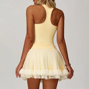 Vestido Deportivo de Una Pieza para Mujer, Diseño Color Block, Secado Rápido, Ajuste Compresivo, 82% Nailon, por Encima de la Rodilla, para Pickleball - Product Image 5