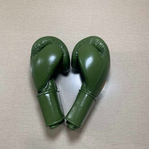 Fabrication en usine de gants de boxe verts sur mesure, 100% cuir véritable, gants de boxe professionnels AI-BG-517 - Product Image 4