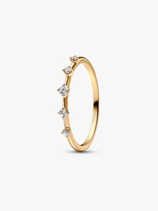 Brazalete Minimalista de Circonia Cúbica con Baño de Oro de 18K y Certificación IGI para Mujer, Brazalete Abierto de Lujo para Boda con Detalles Tallados - Product Image 4