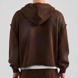 Sudaderas con Capucha para Hombre, Hechas a Medida, con Cierre, Estampadas, Estilo Vintage, de Algodón Lavado, con Hombros Caídos - Product Image 2