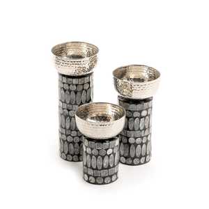 Cuenco artesanal de resina de nácar y metal, cuenco moderno de acero inoxidable, vajilla, cuenco para servir pulido, cuenco metálico hecho a mano - Product Image 2