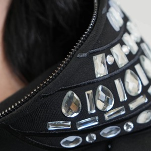Custom Black Rhinestone Hoodie Men's Pullover Sweatshirt <b>Studded</b> Streetwear Oversized Hoodie Manufacturer Wholesale <b>Clothing</b> - Product Image 4