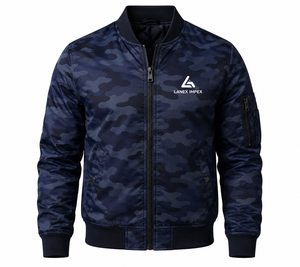 Men's Custom <b>Camouflage</b> Bomber Jacket Premium Flight Jacket with Rib Knit Collar Cuffs and Hem Lightweight Tactical Casual Wear - Product Image 1