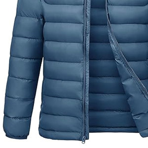 <b>Mens</b> Insulated Thick Puffer <b>Jacket</b> Removable Hood Water Resistant 100% Nylon Soft Fabric 4 Pocket Elastic Cuffs Adjustable Front - Product Image 2