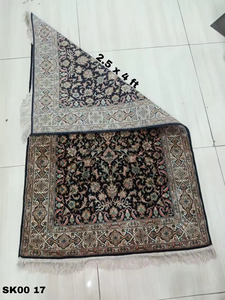 พรมอินเดียสไตล์โบโฮ ทำจากขนสัตว์/ไหมแท้ 100% งานฝีมือแบบดั้งเดิม ซักได้ ลายดอกไม้ สีตามสั่ง สำหรับตกแต่งบ้าน - Product Image 3