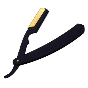 Beauty Care Instruments Straight Folding Barber <b>Razor</b> with Wooden Handle Shaving Barber <b>Razor</b> Knife <b>Razor</b> Black <b>Single</b> <b>Blade</b> - Product Image 1