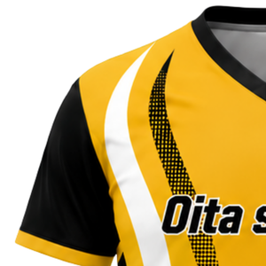 Maillot de volley-ball sublimé jaune et noir à manches courtes – Tenue de sport d'équipe haute performance pour le jeu - Product Image 3
