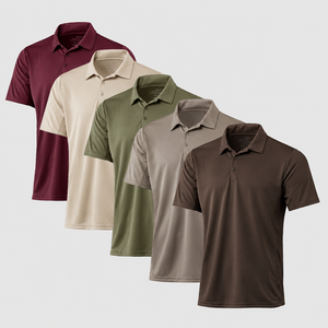 Camiseta Casual Elástica para Hombre, de Poliéster y Elastano, Secado Rápido, Ligera, Antiarrugas, Tejido de Punto de Alto Rendimiento, Manga Corta - Product Image 5