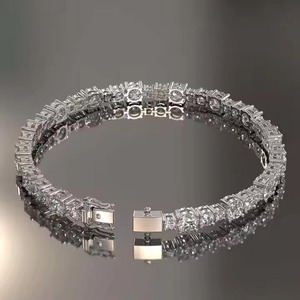Sparkling Lab-Grown Diamond Bracelet High Quality 18K Yellow Gold Non-Fade Hip Hop Jewelry for Men and Women - Product Image 2