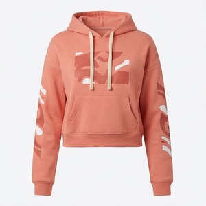 Sweat-shirt à capuche décontracté pour femme, coupe courte, couleur unie classique, doux, respirant, idéal pour le quotidien – Offre promotionnelle - Product Image 1