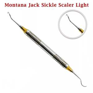 Juego de instrumentos quirúrgicos dentales de doble punta, raspador Periodontal Montana Jack Sickle, 2 piezas, calidad alemana, certificado CE - Product Image 1