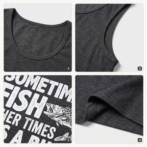 Camiseta sin mangas de algodón heather de alta calidad para hombre, top transpirable de punto para verano, gimnasio y pesca al aire libre, venta al por mayor ODM personalizada - Product Image 4