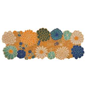 Napperon de table Flora-Exhibit brodé à la main, motif floral vintage moderne, tissé et brodé, décoration de cuisine de luxe avec logo personnalisé pour mariages - Product Image 4