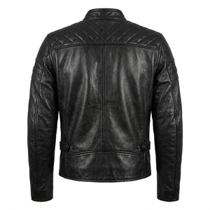Men's Black <b>Safari</b> <b>Jacket</b> Crew Neck Zipper Closure Slim Fit Regular Length Autumn Style Waterproof Front Logo - Product Image 2