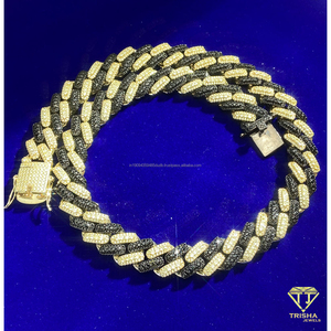 925 <b>Sterling</b> <b>Silver</b> Moissanite Diamond Iced Out Cuban Link Necklace Luxury Hip Hop Jewelry For <b>Men</b> Women Wholesale - Product Image 5