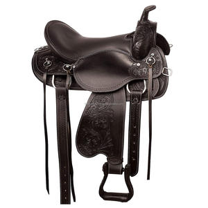 Selle d'équitation Western Pleasure en cuir véritable de qualité supérieure avec accessoire pour chevaux Selle de baril western de cheval personnalisée - Product Image 3