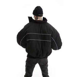 Doudoune à bulles grande taille pour hommes manteaux de qualité supérieure avec passepoil réfléchissant - Product Image 3