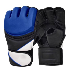 ถุงมือ MMA แบบครึ่งนิ้วใหม่สำหรับผู้หญิงและผู้ชาย ขนาด 12 ออนซ์ ทำจากหนัง สำหรับกีฬาศิลปะการต่อสู้กลางแจ้ง - Product Image 1