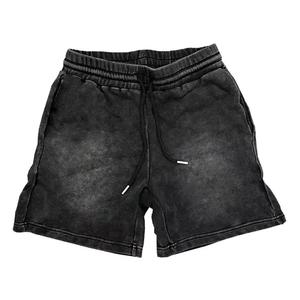 Men's Vintage Acid Washed Cotton <b>Shorts</b> New Fashion Summer Streetwear Distressed Embroidery <b>Sweat</b> <b>Shorts</b> - Product Image 1